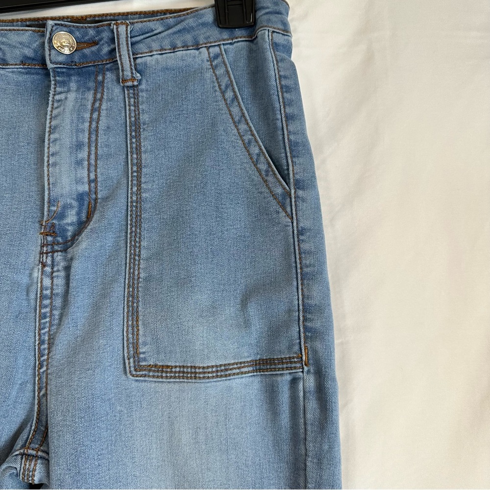 Monkey Ridge Jeans Original Vintage Bell Bottom White Wash Y2K Size 3/26 - Picture 7 of 16